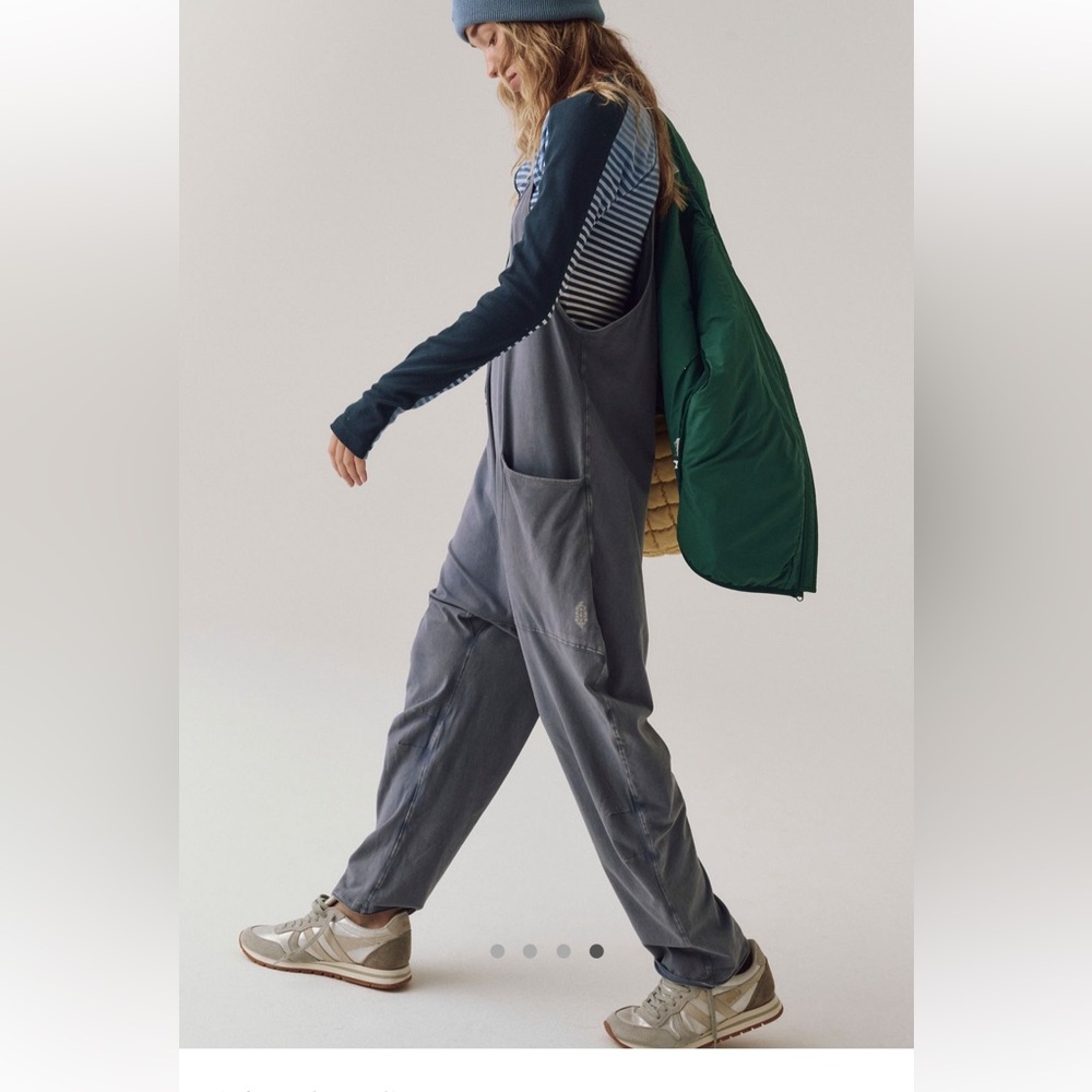 Free People blue Washed Cotton hotshot onesie - Picture 4 of 4